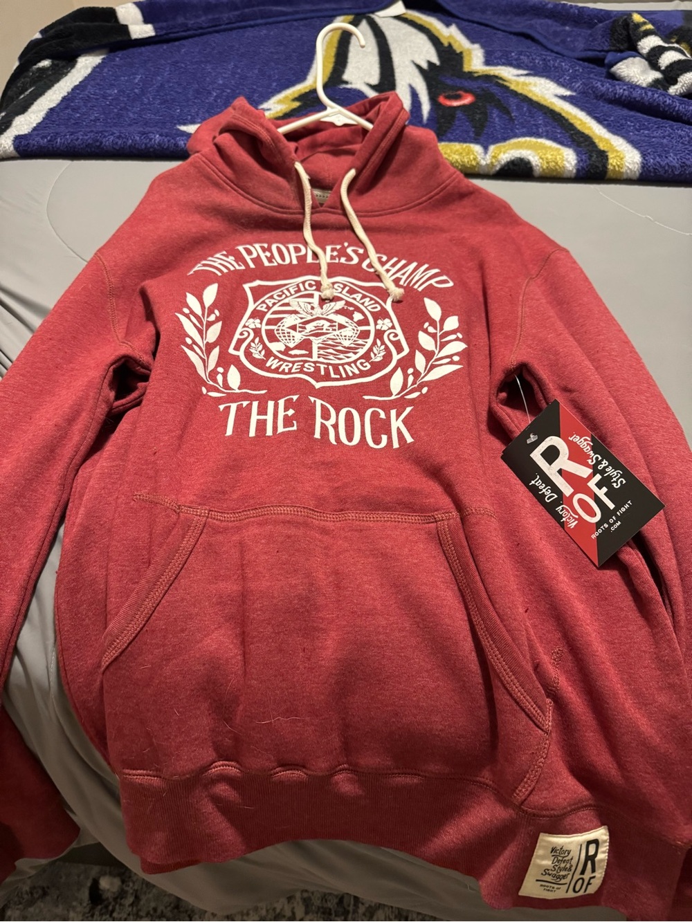 The Rock Logo Red Pullover Hoodie